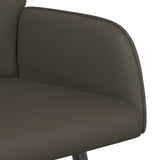2 Seater Sofa with Metal Legs 2-Seater Grey Faux Leather 42051010