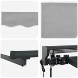 Retractable Awning Light Grey 350 x 250 cm Polyester and Metal 3330392