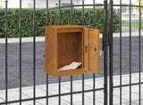 Mailbox with Storage Rusty 30 x 20 x 55 cm Weathering Steel 874953