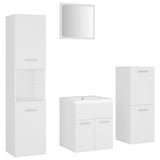 Bathroom Furniture Set White Engineered Wood 3071081