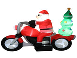 6ft 18W 7 LED Lights Santa Claus Rides Motorcycle Garden Santa Claus Decoration 93985101