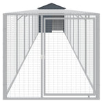 Chicken Cage with Run Anthracite 117x813x123 cm Galvanised Steel 3189071