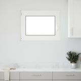Basement Window RISOR 80 x 70 cm PVC and Glass Anthracite 42047324