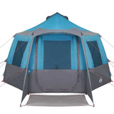 Cabin Tent 12-Person with Roof Blue and Grey 405 x 405 x 273 cm 42001099