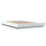 Bed Frame with LED Lights without Mattress White 140x200cm 3281098