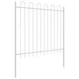 Garden Fence White 6.8 x 1.5 m Powder-coated steel 3334082