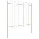 Garden Fence 3 pcs White 5.1 x 0.8 m Powder-coated Steel 3334064