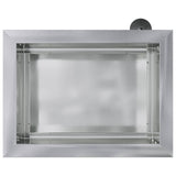 Garden Planter with LED Silver 30 x 40 x 30 cm Galvanised Steel 8008080