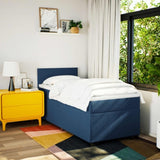 Box Spring Bed with Mattress Blue 100x200 cm Fabric 3285798