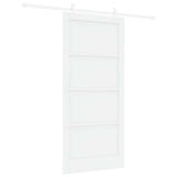 Sliding Door White 93 x 202 cm Solid Pine Wood 3333599