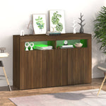 ZNTS Sideboard with LED Lights Brown Oak 115.5x30x75 cm 815734