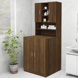 Washing Machine Cabinet Brown Oak 70.5x25.5x90 cm 815947
