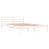 Bed Frame without Mattress Solid Wood Pine 140x200cm White 810431