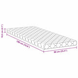 Mattress with Coconut Layer White 190 x 90 cm PU Foam 4106381