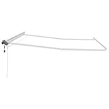 Awning Frame with LED Strip Lights White 450 x 300 cm Aluminium 313202