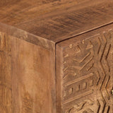 Chest of Drawers 55x30x76 cm Solid Wood Mango and Iron 371995