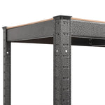 5-Layer Heavy-duty Corner Shelf Grey Steel&Engineered Wood 152881