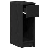 Bedside Cabinets with Drawer 2 pcs Black Oak 20x36x60 cm 858698