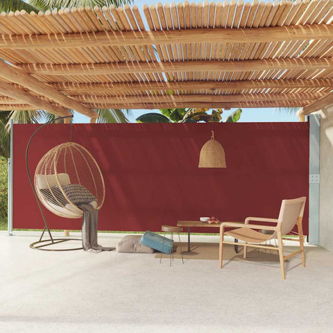 Patio Retractable Side Awning 200x600 cm Red 317973