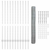 Welded Wire Fence 25 x 1.2 m Hot-Dip Galvanised Steel 3337004