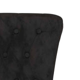 Slipper Chair Black 56.5 x 70 x 110 cm Velvet 42020690