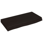 Bathroom Countertop Dark Brown 60x30x cm Treated Solid Wood 3156199