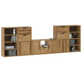5 Piece TV Units with Storage ODDA Solid Wood Pine 3365376