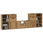 5 Piece TV Units with Storage ODDA Solid Wood Pine 3365376