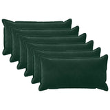 Cushion with Pillow HOUTEN 6 pcs Dark Green Velvet 933860
