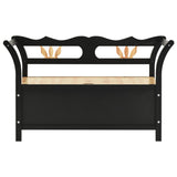 Bench Black 107x45x75.5 cm Solid Wood Fir 351776