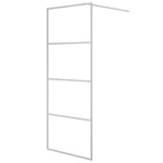 Walk-in Shower Wall Silver 80x195 cm Clear ESG Glass 152135