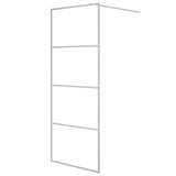 Walk-in Shower Wall Silver 80x195 cm Clear ESG Glass 152135