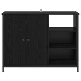 Sideboard Black Oak 100 x 33 x 75 cm Engineered Wood 882827