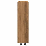 Narrow Storage Trolley 3 Tier Artisian Oak Engineered Wood 855249