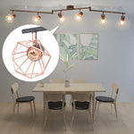 ZNTS Ceiling Lamp with 6 Spotlights E14 Black and Copper 244392