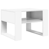 Coffee Table with Storage White 66 x 53 x 45 cm Engineered Wood 8000100