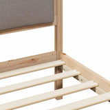 Bed Frame with Headboard Taupe 120 x 200 cm Fabric 878332