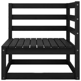 9 Piece Garden Lounge Set Black Solid Pinewood 3075638