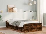 Bed Frame with Storage Smoked Oak 80 x 200 cm Engineered Wood 3429615