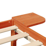 Bed Frame Wax Brown 75 x 190 cm Solid Pine Wood 873216