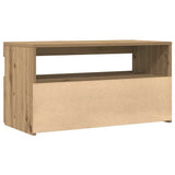 TV Cabinets with LED Lights 2 pcs Artisan Oak Engineered Wood 856318