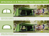 Tunnel Tent Camping Shelter w/ Porch, Two Rooms, Lamp Hook, Portable Carry Bag T3398P348681