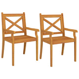 Garden Dining Set Natural wood Solid Acacia wood with an oil finish 3057999