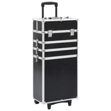Make-up Trolley Aluminium Black with Crocodile Pattern 91817