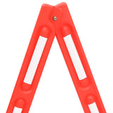 Folding Traffic Barrier Red 210x50x105 cm 150989