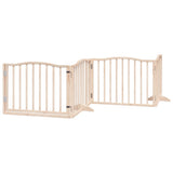 Dog Gate with Door Foldable 12 Panels 960 cm Poplar Wood 3155612