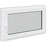 Basement Window RISOR 100 x 70 cm PVC and Glass Anthracite 42047335