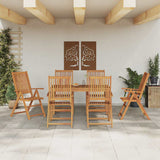Garden Dining Set Folding 7 pcs Brown Solid Acacia Wood 3394735