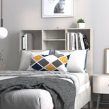 Headboard Cabinet Concrete Grey 100x19x103.5 cm 811848