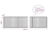 Gabion with 3.5 mm Wire and 5x2.5 cm Mesh 800x30x100 cm 3461770